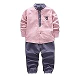 (プタス)Putars ベビー服 子供服 上下セット シャツ 男の子 長袖 フォーマル 三色 可愛い 秋 冬 スポーツ 運動会 旅行 記念日 プレゼント 1-4歳