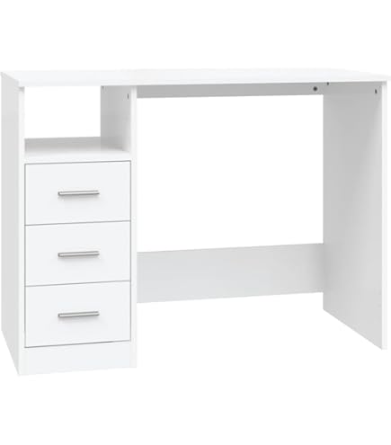 Amazon.co.jp: vidaXL デスク ホワイト 100x50x76cm エンジニアリング