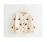 WIN　女児 女の子 子供服 長袖 ニットセーター ニット ウェア シャツ トップ セーター カーデ 春秋 可愛い　お出かけ ニット コート ジャケット カーディガン 長袖 女の子 子供服 (90cm