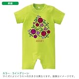 BabyChips バラ・花束(名入れ半袖ベビーロンパース) 80 ライトグリーン