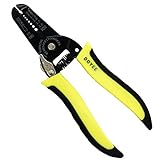 ワイヤーストリッパー 18cm 黄黒2色の取っ手AWG22-10(0.6-2.6mm²)、カットと挟むの電線剥離ツール (黄黒2色）