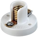 Leviton 10020 Miniature Base, One-Piece, Keyless, Incandescent, Urea Lampholder, Pony Cleat, Single 