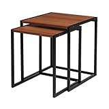 ネストテーブル サイドテーブル 大小2個セット カラー：ブラウン