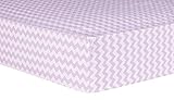 Trend Lab Orchid Bloom Chevron Fitted Crib Sheet, Purple