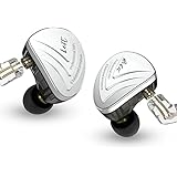 KZ AS16 純動鉄イヤホン有線 HIFIイヤホン,16ユニットバランスド・アーマチュア型イヤホン，高遮音性 耳掛け式 軽量設計で快適な装着感 2Pin リケーブル 着脱式 3.5mmジャッ（マイクなし，ブラック）