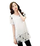 Tresor マタニティ 産前 産後 妊娠 初期 中期 後期 シフォン 半袖 通気性抜群 ワンピース 無地 シンプル TRAP-152880　ホワイトXL