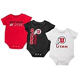 University of Utah Utesクリーパー3パックベビースーツセット