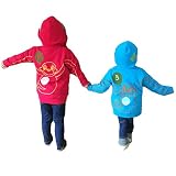 ウータンペアパーカー　子供服ペアルックパーカー (110, 青)