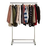 アイリスプラザ ハンガーラック パイプハンガー シングル 幅115.5㎝ 耐荷重140kg シルバー CW3001-T5 丈夫 高耐荷重