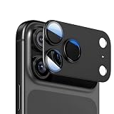 Apapeyaカメラ保護フィルム iPhone 17 Pro Max用 カメラカバー 【宇宙航空アルミ合金材料】+9H強化ガラス 耐衝撃 全面保護 サンドブラスト処理 一体感/露出オーバー防止/AR高透過率/2025秋発売 アイフォン 17 プロ マックス 対応カメラ保護フィルム ぴったりフィット(ブラック)