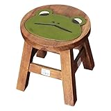 手作り　ウッドスツール　ロータイプ (かえるクルフィ 2207-2068)