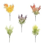 SM SunniMix 　現実的　人工　苔草　植物　花束　ブーケ　家庭　装飾　5本