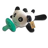 iZiv幼児おしゃぶり - ユニセックスベビー用のソフトぬいぐるみおもちゃ（パンダ）