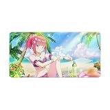 五等分の花嫁 中野二乃 ゲーミングマウスパッド 大型 アニメ マウスパッド キャラクター キーボードマット 水 耐久性良い 滑り止めゴム底 ゲーミングマウスパッド 大型 可愛い デスクマット レザー 超大型 デスクパッド おしゃれ プレイマット アニメキャラ オフィス自宅兼用 アニメ・萌えグッズ 30x60cm