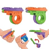 フィジェット 銃 ２個セットストレス解消 暇つぶし リラックスフィジェットおもちゃ TikTokと同じ5D子供用大根ホイッスルプレスプッシュカード回転シミュレーション解凍おもちゃ ホイッスル おもちゃ（オレンジ+グリーン）