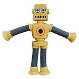 吸盤チューブのおもちゃ - 伸縮式ロボット ノベルティ ストレッチと解凍 新しい知育玩具,男の子の女の子のための吸盤のおもちゃ LED ライト Ibaste
