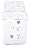 PETIT PRAIA Juliette 100 Percent Printed Soft Cotton Removable Fitted Sack For Cot (60 x 120 cm, Whi