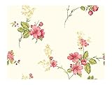 York Wallcoverings JG0689SMP Casabella Apple Blossom Vine 8 X 10 Wallpaper Memo Sample, Cream Backgr