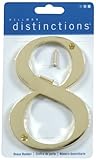 Distinctions by Hillman 843158 4-Inch Flush-Mount Polished Brass House Number 8 [並行輸入品]