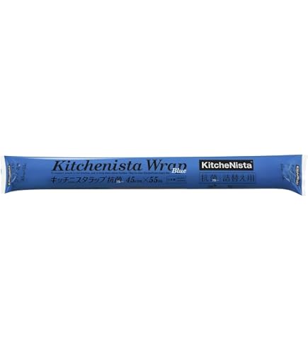 Amazon.co.jp: キッチニスタラップ抗菌ブルー 45cm×50m 30本入