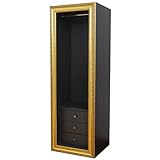 ライフスタイリングショップ ラック 引出 ワードローブ ゴールドフレーム 洋服掛け 幅60×高さ180cm LS-603