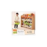 お片づけが身につく!ナチュラルカラーのおもちゃ箱　4段ホワイト