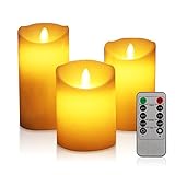 PomeloBest キャンドルライト ゆらゆらと癒しの灯り リモコンとタイマー付き 無煙 安全 ３点セット