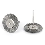 uxcell バフブラシ ワイヤージュエリーポリシング ロータリー 直径 38mm 2個入り