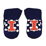 NCAA Illinois Illini幼児水玉ギフトボックスブーティ、新しい生まれ、ネイビー/ /ホワイト
