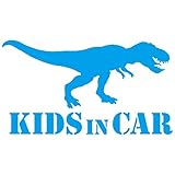 Sticker Shop Haru KIDS IN CAR ティラノサウルス 水色