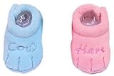 C-Princess 2pcs ベビールームシューズ 赤ちゃん 出産祝い ファーストシューズ 歩行サポート 11cm 0-12か月のベビーに ブルー ピンク
