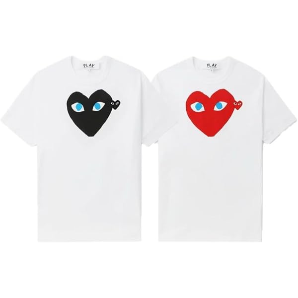 Amazon | [プレイ コムデギャルソン] Tシャツ 半袖 レッドハート ロゴ