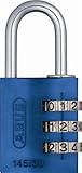 ABUS 145 / 30 C 30 mmボディ3-dialリセット可能組み合わせ南京錠、ブルー