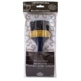 Royal & Langnickel RSET-9351 Flat Black Taklon Brush Set