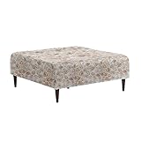 arne ベンチソファー 幅98cm 奥行98cm 高さ40cm 背もたれなし 2人掛け レトロ ベンチソファ Baggy Cube 4×4 花柄 ブラウン