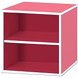 ottostyle.jp 組み合わせ自由 キューブボックス 【棚付き/ピンク】 横幅34.5cm レイアウト自在 カラーボックス オープンラック 収納