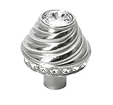 Carpe Diem Hardware 864-24C Cache Round Knob Made with Swarovski Crystals, Large, Platinum by Carpe 