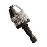 Dovewill ロッド付き　ドリルチャック　電気ツール　アクセサリー　0.5mm-3mm　3顎　合金鋼製　ドリルチャック　棒 - 銀