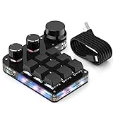 SIKAI CASE 新型番 片手キーボード プログラマブルキーボード メカニカルキーボード 9キー【有線接続 RGB付き ノブ3個 18キ