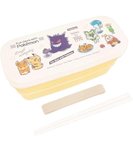 Amazon｜ポケットモンスター 楕円レンジ2段ランチボックス はし付き
