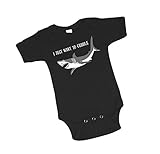 Just Want to Cuddle Sharkブラックベビーボディスーツ0 – 3か月