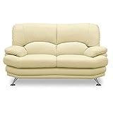 イージーポップ ハイバックソファ カラー 2人掛け アイボリー スチール脚