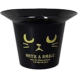 GREENHOUSE HW カラープリントプラポット M 黒ネコフェイス HW199-B