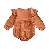 mioim ベビー服 子供服 ロンパース 女の子 男の子 長袖 シワ柄 可愛い 秋 冬 新生児 歩行服 出産お祝い インナー プライマーシャツ (カーキ, 80CM)