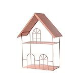 ZYH ハット花スタンド植物スタンド、壁掛けダブルレイヤー鉄ピンク屋内壁装飾レトロスタイル24 * 12 * 39CM 省スペース (サイズ さいず : 24 * 12 * 39cm)