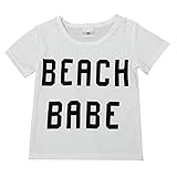 Cutelove 子供服 半袖 Tシャツ 夏 女の子 文字プリント 赤ちゃん 可愛い 柔らか おしゃれ ショートスリーブ