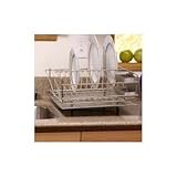 Zojila Rohan Dish Rack, Drain Board and Utensil Holder, Brushed Stainless Steel by Zojila