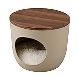 アイリスオーヤマ 犬 猫 ハウス 室内用 プラスチック クッション付 丸洗い可 小型犬・猫用 ウォールナット