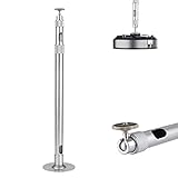 汎用 天吊金具/天吊り金具 アルミニウム合金 プロジェクターマウント ブラケット 角度 長さ調整可能 67-120cm