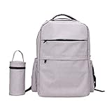 YuHan Oxford Baby Backpack Diaper Bag Nappy Pad Insulation Bag Fit Stroller Grey by YUHAN